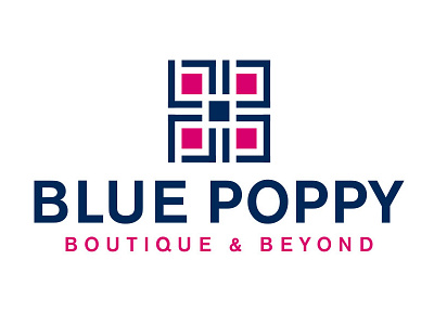 Blue Poppy Logo boutique branding clothing clothing store logo logo design store
