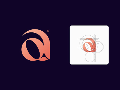 AQ monogram adobe illustrator brand identity branding identity identity design logo logo design logo designer logomark mark
