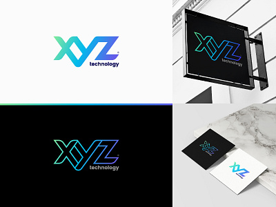XYZ tech adobe illustrator brand brand identity branding identity identity design logo logo design logo designer logotype