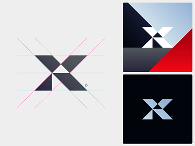 X Logo Mark adobe illustrator brand identity branding identity identity design logo logo design logo designer logomark mark