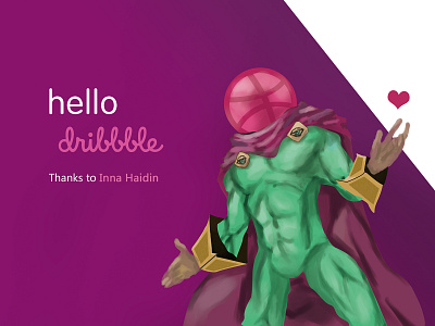 Hello dribbble! debut hello dribbble illustration marvel shot