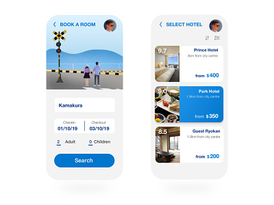 hotel booking app design