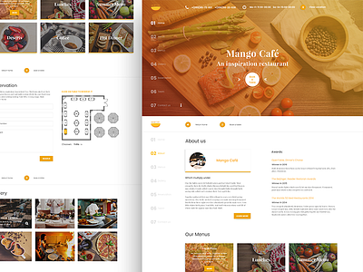 Mango Café - An inspirational Restaurant cafe design food restaurant service template ui