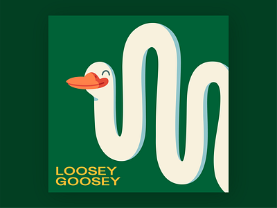 Loosey Goosey bird character cute goose illustration loose vector