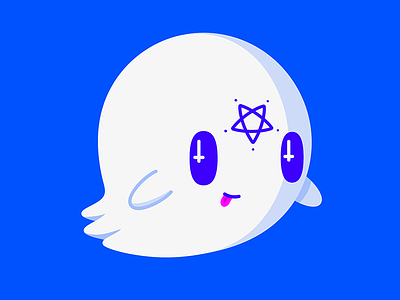 boo. boo cute demon evil ghost illustration kawaii pentagram vector