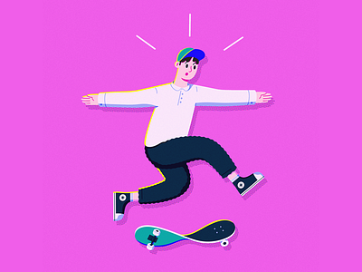 Skateboarder. halftone illustration skateboarder vector