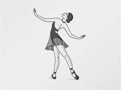 Dancer. ballet dance dress girl illustration vector