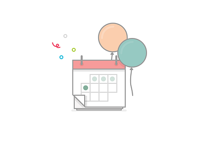 Calendar icon - Party hard! (if it fits your schedule) calendar date flat icon illustration
