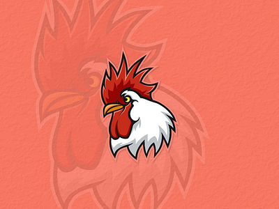 chicken animal cartoon chicken farm graphic head logo logodesign