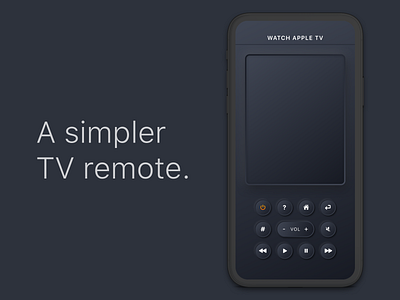 A simpler TV Remote app design buttons ios mobile mobile ui neumorphism remote tv