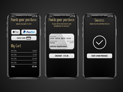 Daily UI 002 checkout credit card daily ui ios purchase sketch ui