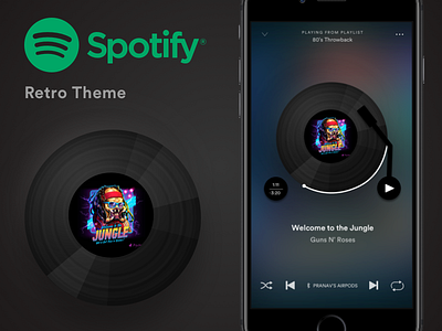 Spotify Retro Theme Design