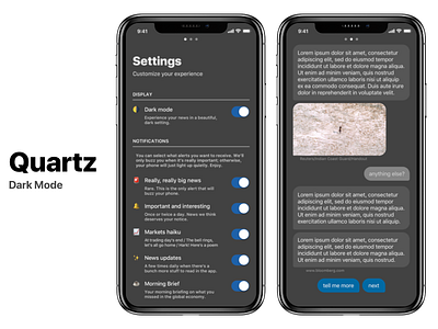 Quartz Dark Mode