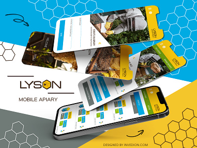 📱 Lyson Mobile Apiary - Android & iOS Mobile App android app apiary app bee beekeeping bluetooth branding business design hive honey ios ios app iphone logo mobile app mobile ui ui user interface ux