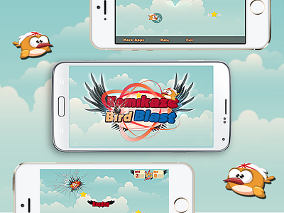 📱 Kamikaze Bird Blast Android iOS Arcade Mobile Game android game app store arcade bird blast cloud invitation ios game ipad iphone app mobile game star