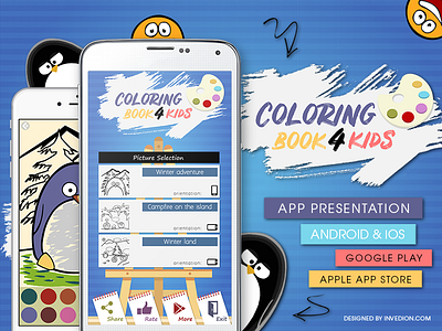 Download Coloring Book For Kids Android Ios Mobile App By Invedion On Dribbble