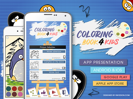 Coloring Book For Kids Android & iOS Mobile App by INVEDION™ on Dribbble