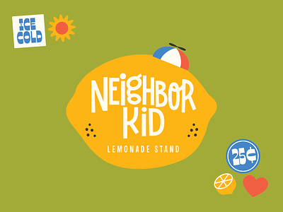 Neighbor Kid - Local Lemonade Stand branding dribbble illustration lemon lemonade logo neighbor kid rebound vector weekly warmup