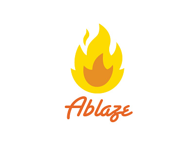 Ablaze fire flame logo