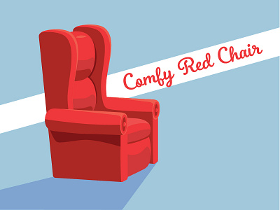 Comfy Red Chair chair illustration recliner red