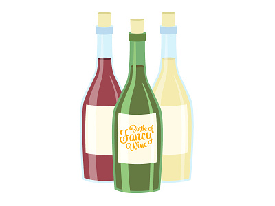 Bottle of Fancy Wine ™ bottle fancy illustration wine