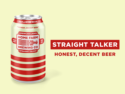 Straight Talker beer branding modernist