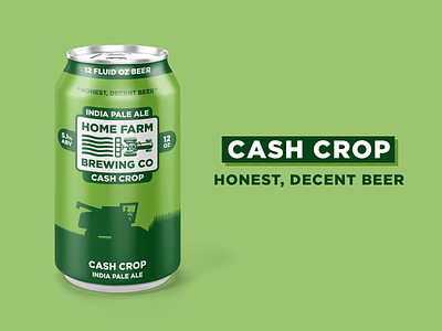 Cash Crop beer branding combine rural