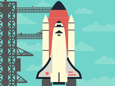 Spaceshuttle Launch design editorial graphic design graphic designer illustration illustrator mars space spaceshuttle