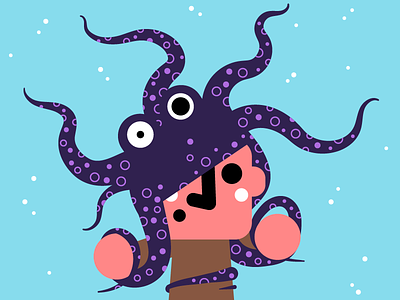Bad hair day bad hair day designer graphic design illustration illustrator ocean creature octopus