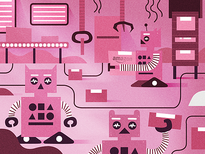 Amazon shipping room design graphic design illustration photoshop pink warm