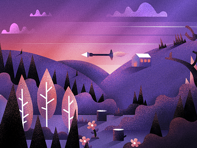 Rocket in the Sky design graphic design illustration scene