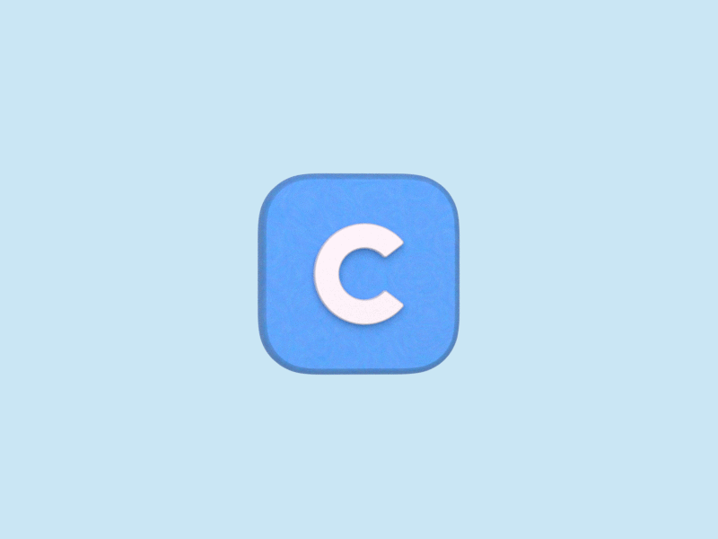 [C] animation blender blue branding call icon identity illustration logo rotating rounded ui vector website