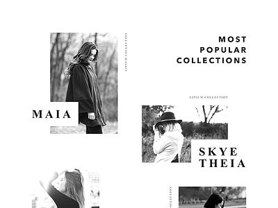 Most popular collections black collection collections fashion gallery grid photo space web website white