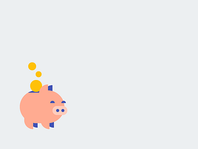 Piggo bank coins happy money pig piggy savings