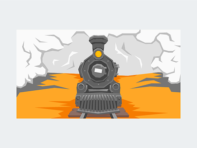 Steamy cloud engine front light old timey pollution steam tracks train western wild west