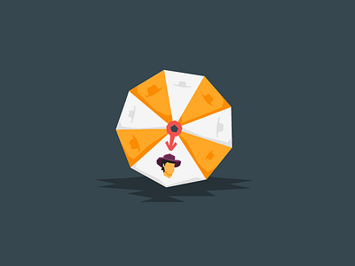 Wheel Spin arrow choice cowboy enemy hat illustration polygon random