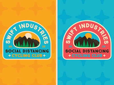 Swift Social Distancing Cycling Club Patch branding design ill illustration typography