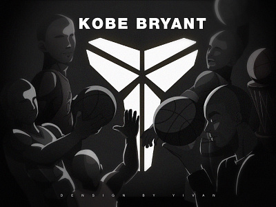 For Kobe Bryant basketball black illustration kobebryant