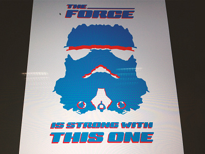 The Force fun illustration poster star wars trooper