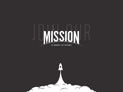 Our mission dark illustrations rocket