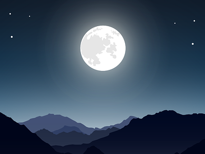 Good night & Good luck freebie illustrator landscape lookout mountain vector wallpaper