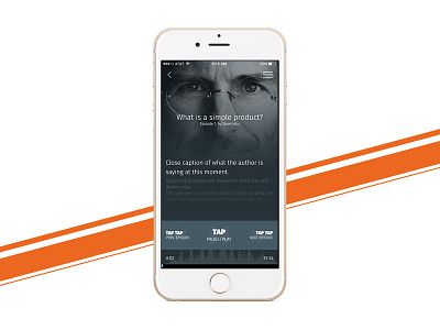 Power to the player concept app audio concept episode ios mobile phone player podcast ui