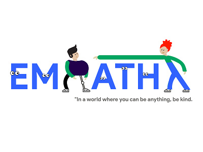 Empathy art design designdiaries empathy illustration illustrationdiaries illustrator kindness typedesign vector