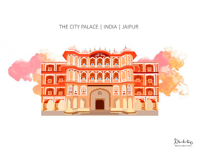 City Palace Jaipur art dailydesign designdiaries illustration best illustrationartists illustrationdesign illustrationdiaries incredibleindia incredibleindiaofficial indiatourism inspiration travel