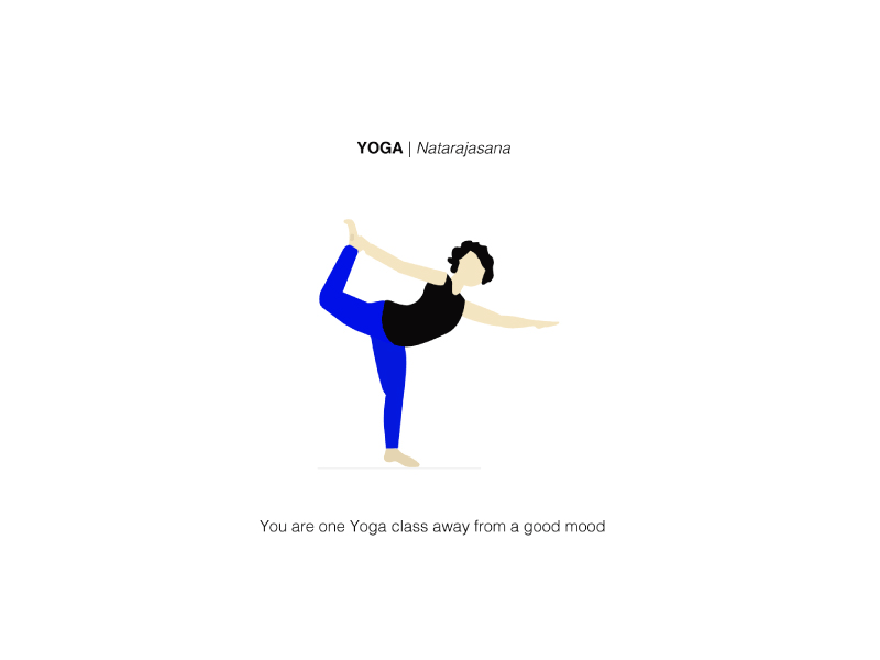 The Yoga GIF Series asana gif illustration lord of the dance pose natarajasana poweryoga yoga yogahealth yogaindia yogajournal yogapose yogaseries