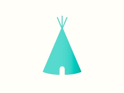 My little camp icon illustration logo