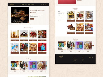 Lindt landing page redesign design landing page ui web website