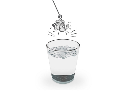 Fish Out Water adobe illustrator design fish fishing glass illustration vector water
