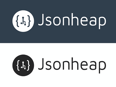 Jsonheap logo bracketslogo data heap jh json jsonlogo key value pair logo object software