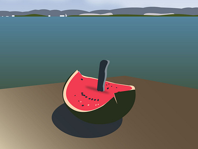 Summer 2020 adriatic croatia illustrator vector art vector illustration watermelon